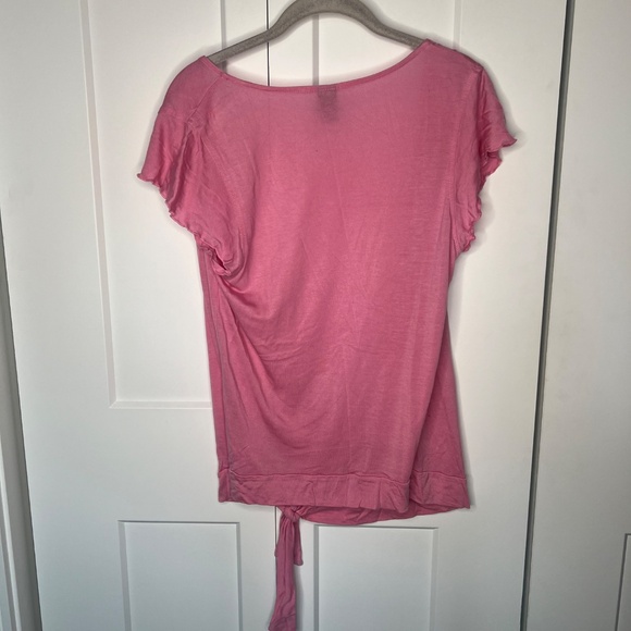 GAP Flutter Short Sleeve Wrap Blouse Women's Size Large - Picture 5 of 5